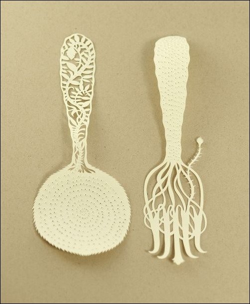 Utensils-paper-sculpture