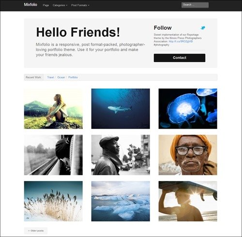 mixfolio simple wordpress themes
