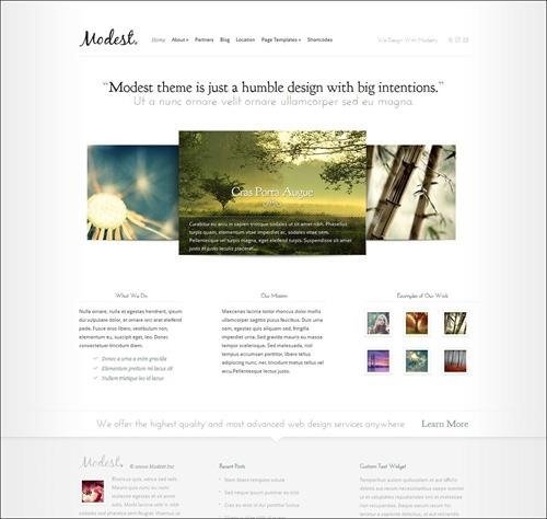 modest WordPress Photography Themes