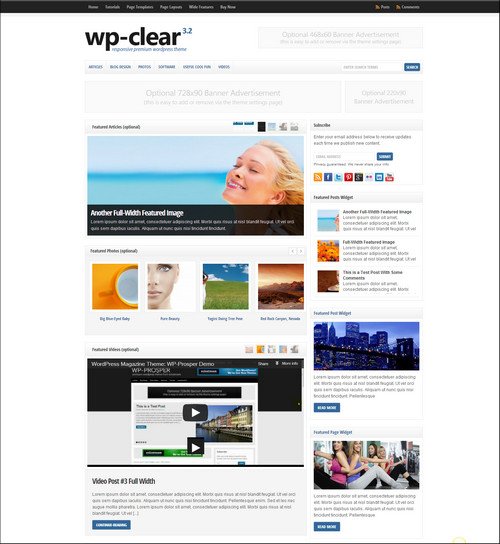 wp clear simple wordpress themes