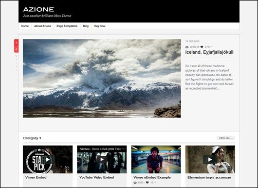 Azione wordpress video theme