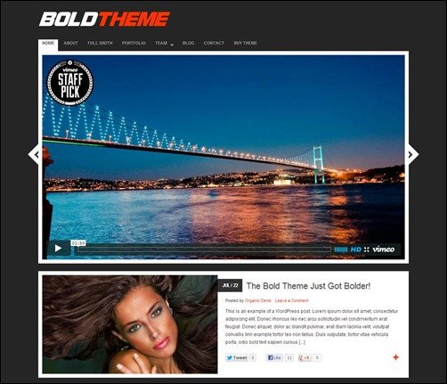Bold-Theme wordpress video theme