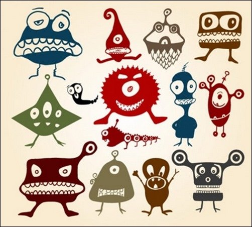 Cute-Little-Monster-Vector-cute-monsters Cute-Little-Monster-Vector-cute-monsters