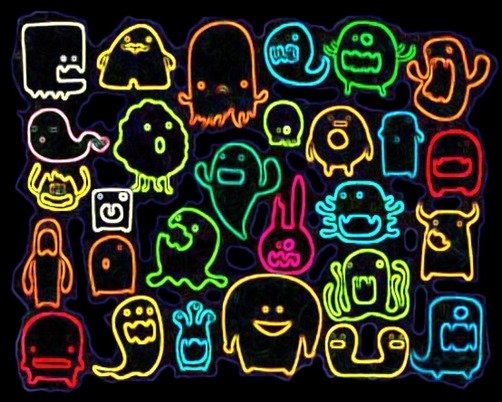 Glowing-Monsters-cute-monsters Glowing-Monsters-cute-monsters