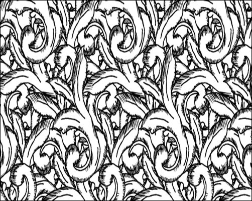 Hand-Drawn-Scrolls-black-and-white-floral-pattern Hand-Drawn-Scrolls-black-and-white-floral-pattern