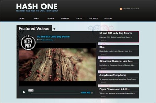 Hash-One wordpress video themes