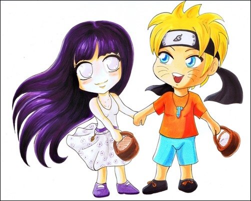 Naruto-and-Hinata-Chibi-Picnic-cute-chibi