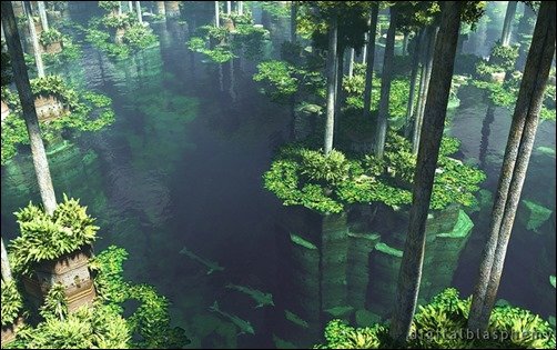 The-Floating-Garden-3d-wallpaper The-Floating-Garden-3d-wallpaper