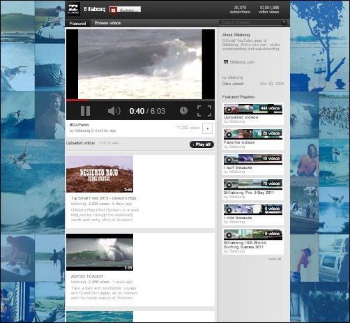 billabong cool youtube backgrounds