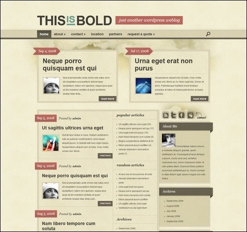 bold retro wordpress theme