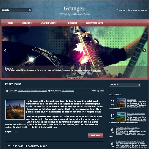 grunger wordpress music theme