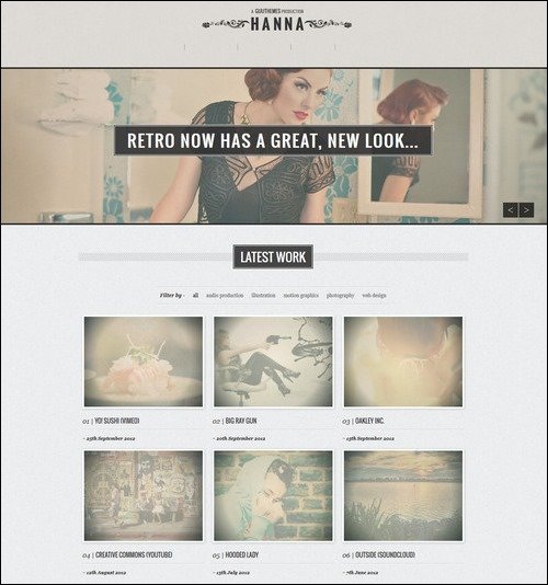 hanna retro wordpress theme