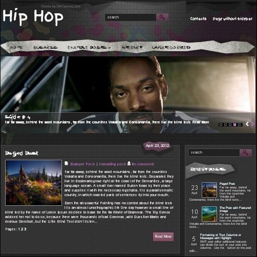 hiphop wordpress music theme