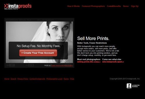 instaproofs sell photos online