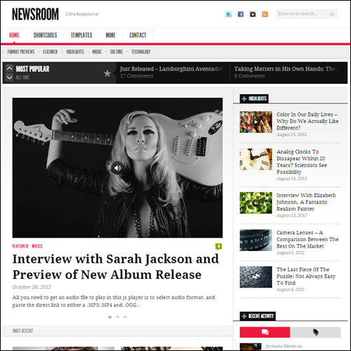 news wordpress news themes