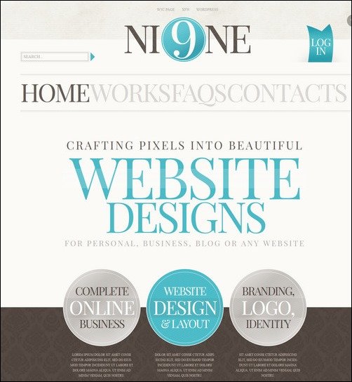 nine retro wordpress theme