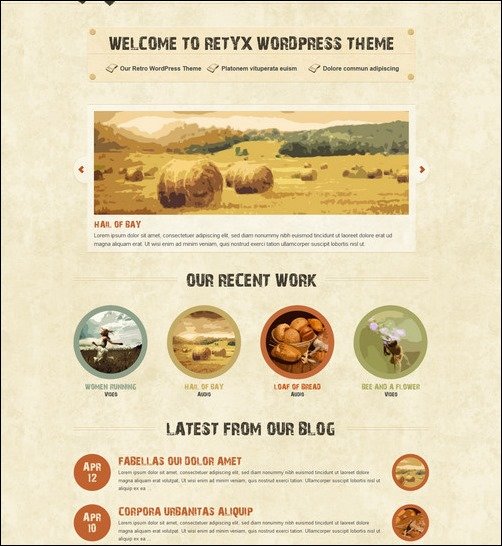 retyx retro wordpress theme