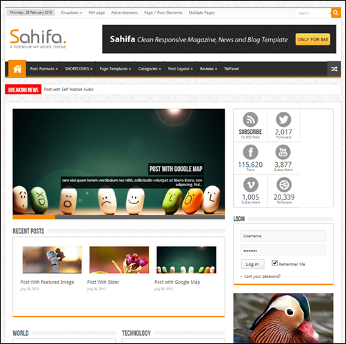 sahifa wordpress news themes