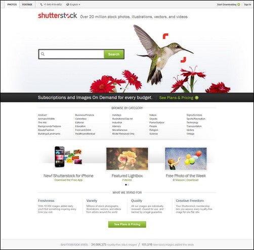 shutterstock sell photos online