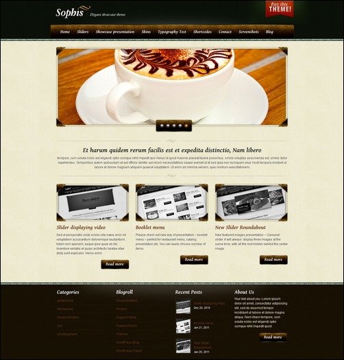 sophis retro wordpress theme