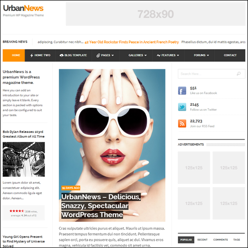 urban wordpress news themes