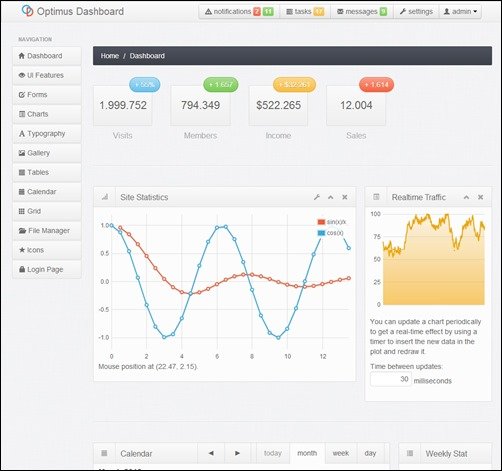Optimus-Dashboard-bootstrap-templates