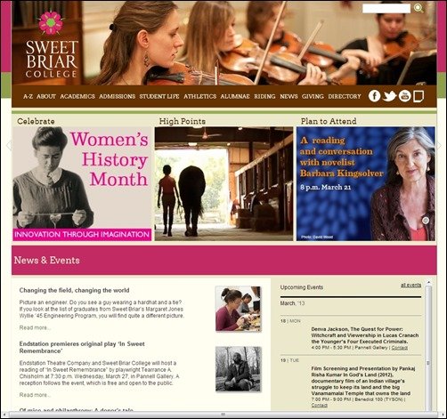 Sweet-Briar-College-school-website-design