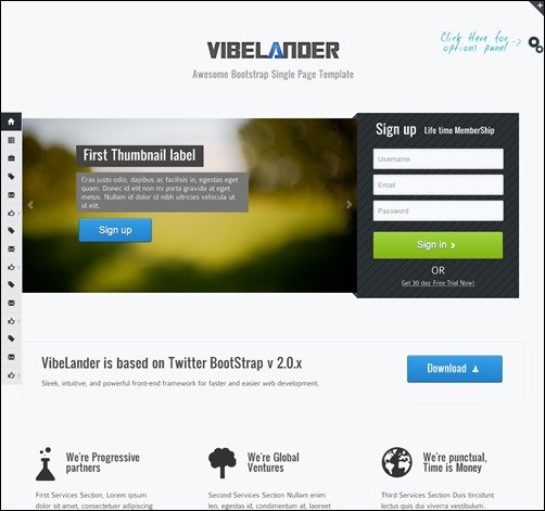 VibeLander-bootstrap-templates