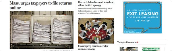 newspaper website designs