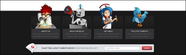 website footer design
