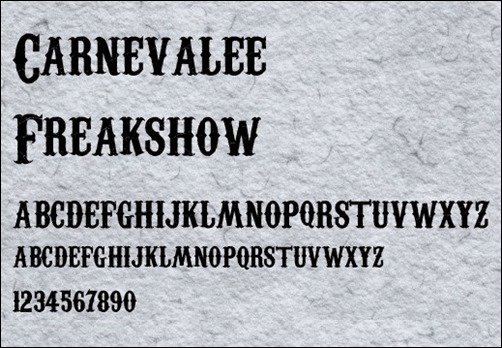Carnevalee Freakshow Font