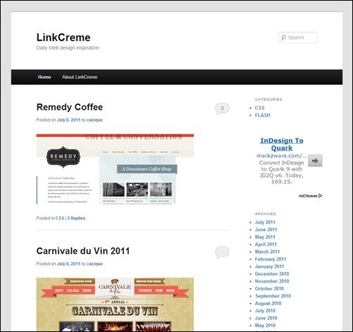 Link-Creme-web-design-gallery
