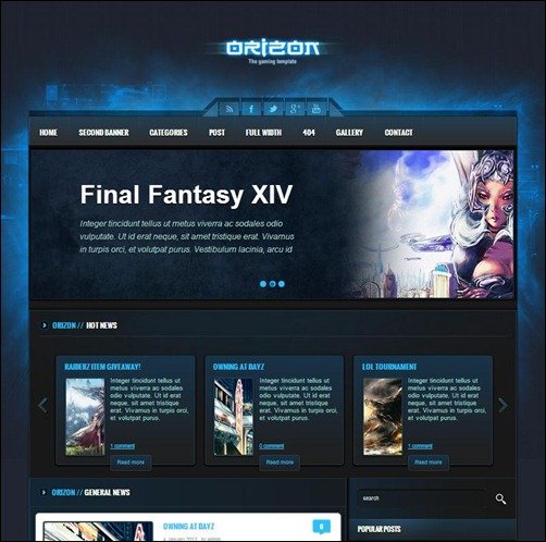 Orizon-WP-Gaming-Template