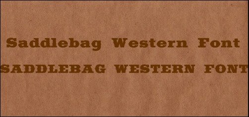 Saddle Bag Western Font