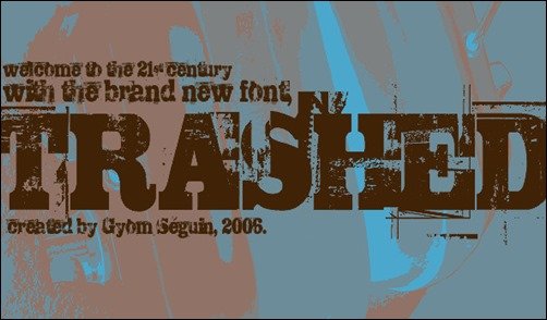Trashed Western Font