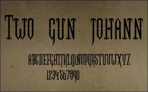 Two Gun Johan Free Western Fonts