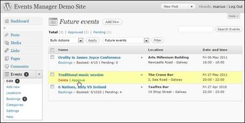 event jQuery date picker
