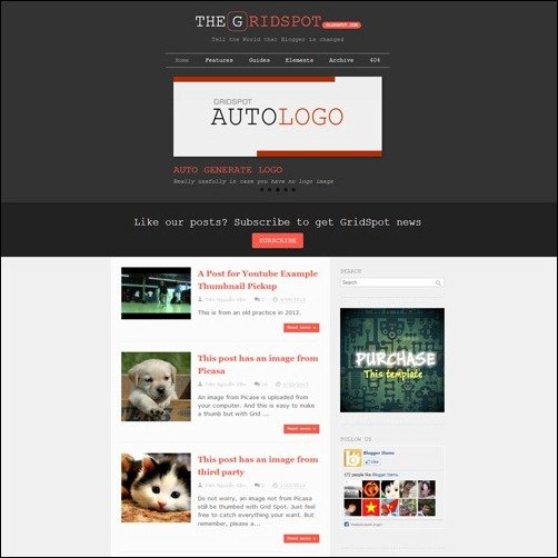 Grid Spot Blogger Templates