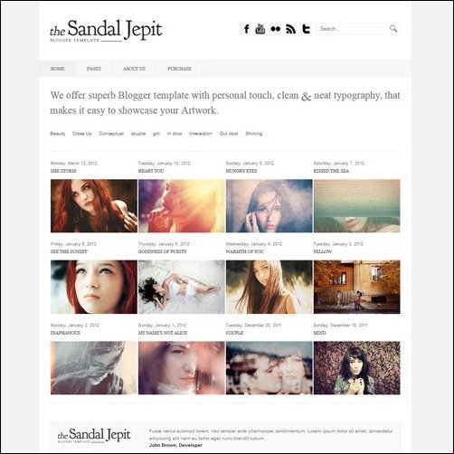 Sandal Jepit Blogger Templates