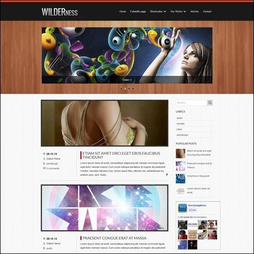 Wilderness Blogger Templates