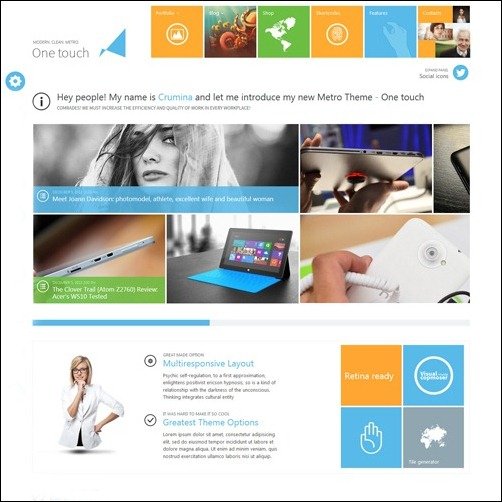 One Touch WordPress Metro Themes