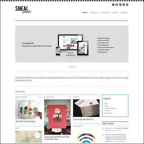 Sneakpeek WordPress Metro Themes