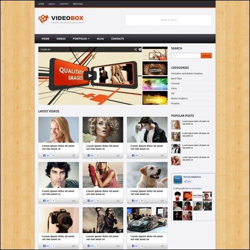 VideoBox Blogger Templates