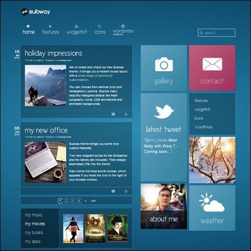 Subway WordPress Metro Themes