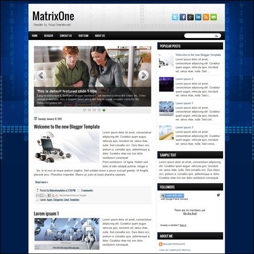 MatrixOne Blogger Templates