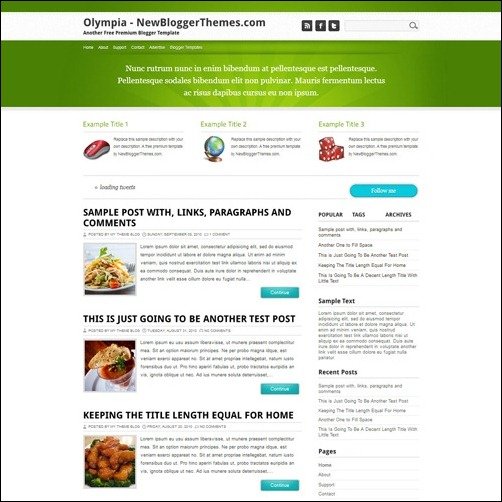 Olympia Blogger Templates