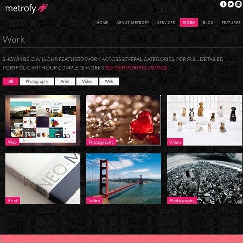 Metrofy WordPress Metro Themes