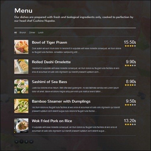 FoodMe restaurant menu templates
