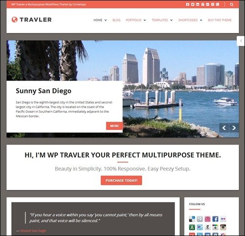 WP Travler wordpress theme