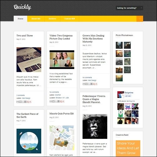 quickly blogger templates